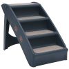 Folding 4-Step Dog Stairs Dark Gray