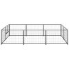 Dog Kennel Black 64.6 ft¬≤ Steel