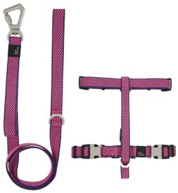 Pet Life 'Escapade' Outdoor Series 2-in-1 Convertible Dog Leash and Harness (Color: pink, size: small)