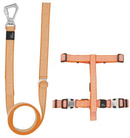 Pet Life 'Escapade' Outdoor Series 2-in-1 Convertible Dog Leash and Harness (Color: orange, size: small)